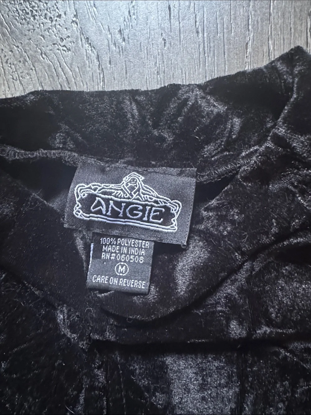 Angie Black Velvet Long-Sleeve Twirl Dress - Picture 2 of 3